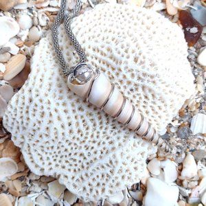One of a Kind Wire Wrapped Natural Shell Necklace